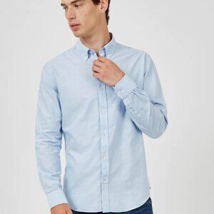 NWT Ben Sherman Signature Organic Long-Sleeve Oxford Shirt